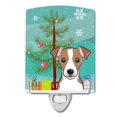 thumbnail image 1 of Caroline's Treasures BB1632CNL Christmas Tree and Jack Russell Terrier Ceramic Night Light, 6x4x3", multicolor, 1 of 2