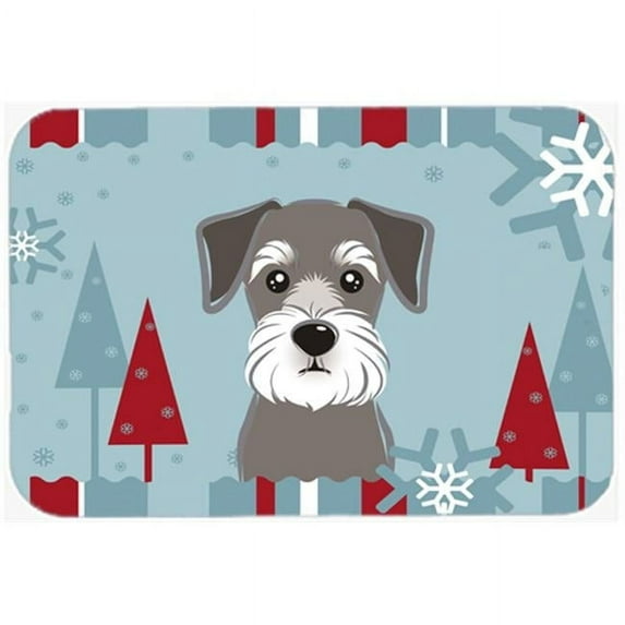 Caroline's Treasures BB1702MP Winter Holiday Schnauzer Mouse Pad, Hot Pad or Trivet, Large, multicolor