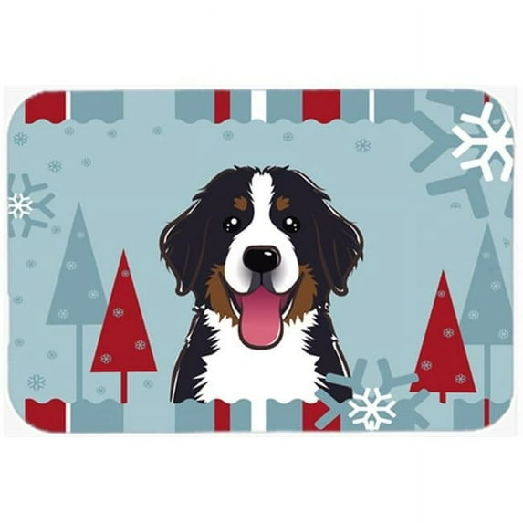 Caroline's Treasures BB1733MP Winter Holiday Bernese Mountain Dog Mouse Pad, Hot Pad or Trivet, Large, multicolor