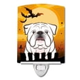 thumbnail image 1 of Caroline's Treasures BB1778CNL Halloween White English Bulldog Ceramic Night Light, 6x4x3", multicolor, 1 of 2