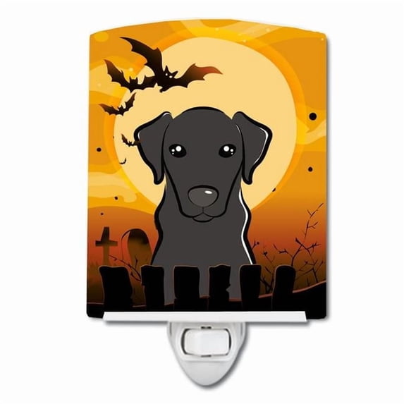 Halloween Black Labrador Ceramic Night Light