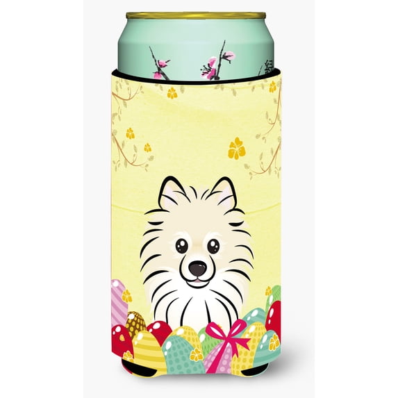 Carolines Treasures Pomeranian Easter Egg Hunt Tall Boy beverage Insulator Hugger Tall Boy multicolor