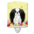thumbnail image 1 of Caroline's Treasures BB1912CNL Japanese Chin Easter Egg Hunt Ceramic Night Light, 6x4x3", multicolor, 1 of 2