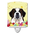 thumbnail image 1 of Caroline's Treasures BB1928CNL Saint Bernard Easter Egg Hunt Ceramic Night Light, 6x4x3", multicolor, 1 of 2