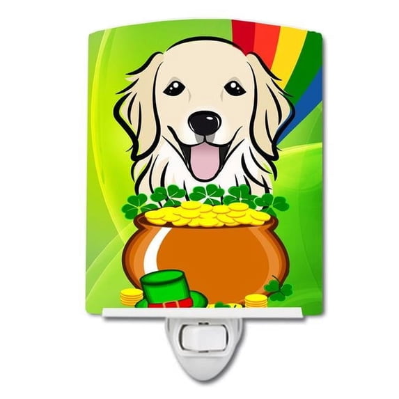 Golden Retriever St. Patrick's Day Ceramic Night Light