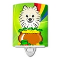 thumbnail image 1 of Caroline's Treasures BB1951CNL Pomeranian St. Patrick's Day Ceramic Night Light, 6x4x3", multicolor, 1 of 2