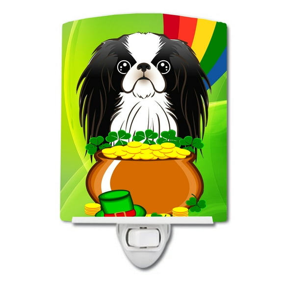 Japanese Chin St. Patrick's Day Ceramic Night Light