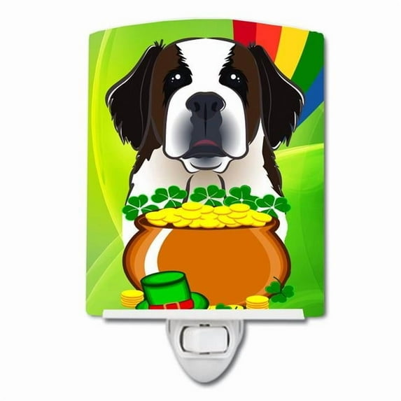 Saint Bernard St. Patrick's Day Ceramic Night Light