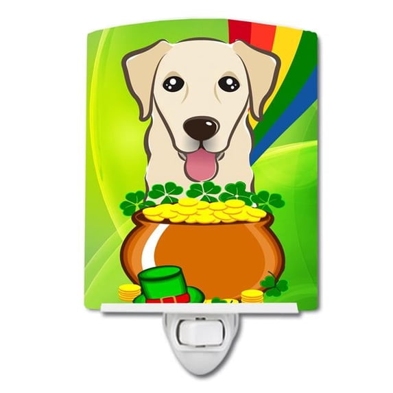 Caroline's Treasures BB1996CNL Golden Retriever St. Patrick's Day Ceramic Night Light, 6x4x3", multicolor