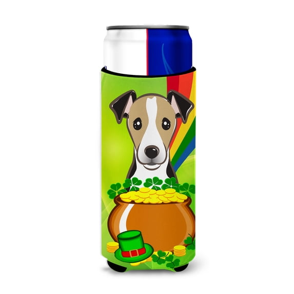 Carolines Treasures BB2005MUK Jack Russell Terrier St.  Patricks Day Michelob Ultra Koozies for Slim Cans
