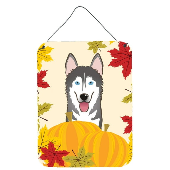 Caroline's Treasures BB2024DS1216 Alaskan Malamute Thanksgiving Wall or Door Hanging Prints, 12x16, multicolor