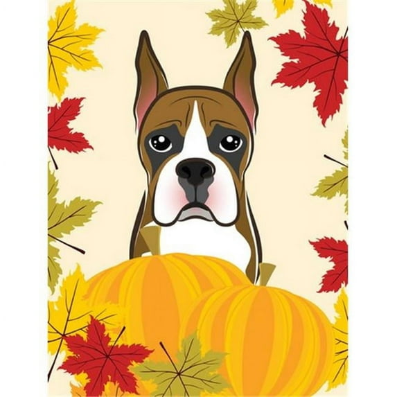 Caroline's Treasures BB2029CHF Boxer Thanksgiving Flag Canvas House Size , Large, multicolor