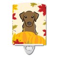 thumbnail image 1 of Chocolate Labrador Thanksgiving Ceramic Night Light, 1 of 2