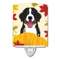thumbnail image 1 of Caroline's Treasures BB2043CNL Bernese Mountain Dog Thanksgiving Ceramic Night Light, 6x4x3", multicolor, 1 of 2