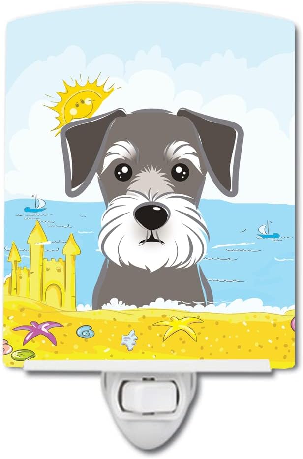 Caroline's Treasures BB2074CNL Schnauzer Summer Beach Ceramic Night
