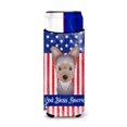 thumbnail image 1 of Caroline's Treasures BB2162MUK American Flag and Yorkie Puppy Ultra Hugger for slim cans, Slim Can, multicolor, 1 of 3
