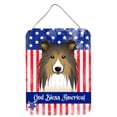 thumbnail image 1 of Caroline's Treasures BB2172DS1216 American Flag and Sheltie Wall or Door Hanging Prints, 12x16, multicolor, 1 of 2