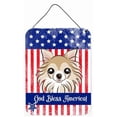 thumbnail image 1 of God Bless American Flag with Chihuahua Wall or Door Hanging Prints, 1 of 2