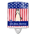 thumbnail image 1 of Caroline's Treasures BB3020CNL Patriotic West Siberian Laika Spitz Ceramic Night Light, 6x4x3", multicolor, 1 of 2