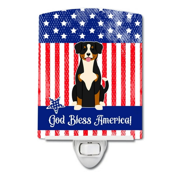 Caroline's Treasures BB3033CNL PatrioticEntlebucher Ceramic Night Light, 6x4x3", multicolor