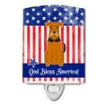thumbnail image 1 of Caroline's Treasures BB3036CNL Patriotic Airedale Ceramic Night Light, 6x4x3", multicolor, 1 of 2