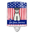 thumbnail image 1 of Caroline's Treasures BB3049CNL Patriotic Miniature Schnauzer Salt and Pepper Ceramic Night Light, 6x4x3", multicolor, 1 of 2