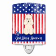 thumbnail image 1 of Caroline's Treasures BB3065CNL Patriotic Poodle White Ceramic Night Light, 6x4x3", multicolor, 1 of 2