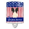 thumbnail image 1 of Caroline's Treasures BB3071CNL PatrioticPapillon Black White Ceramic Night Light, 6x4x3", multicolor, 1 of 2