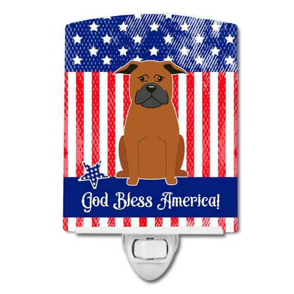 Caroline's Treasures BB3106CNL PatrioticChinese Chongqing Dog Ceramic Night Light, 6x4x3", multicolor