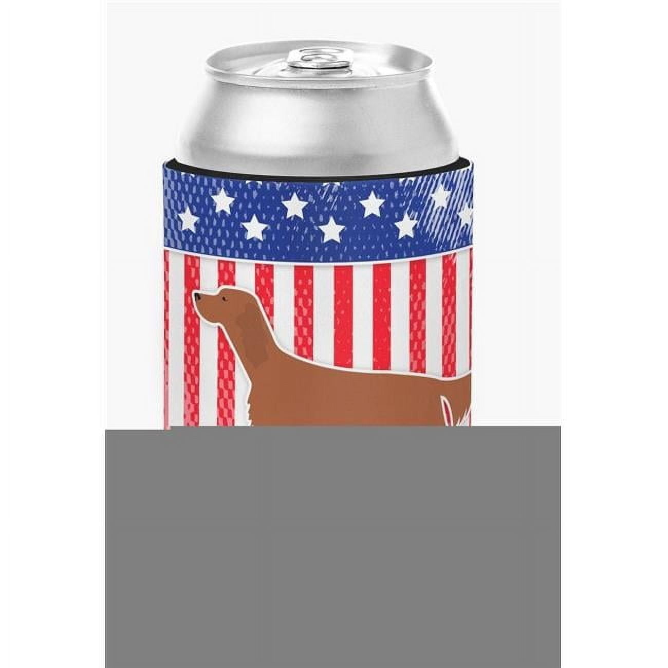 Caroline's Treasures BB3293CC USA Patriotic Irish Setter Can or Bottle Hugger, Can Hugger, multicolor
