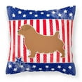 thumbnail image 1 of Caroline's Treasures BB3309PW1818 USA Patriotic Norfolk Terrier Fabric Decorative Pillow , 18H x18W, multicolor, 1 of 2