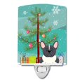 thumbnail image 1 of Merry Christmas Tree French Bulldog Black White Ceramic Night Light, 1 of 2