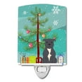 thumbnail image 1 of Caroline's Treasures BB4171CNL Merry Christmas Tree Staffordshire Bull Terrier Blue Ceramic Night Light, 6x4x3",, 1 of 2