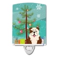 thumbnail image 1 of Caroline's Treasures BB4246CNL Merry Christmas Tree English Bulldog Brindle White Ceramic Night Light, 6x4x3",, 1 of 2