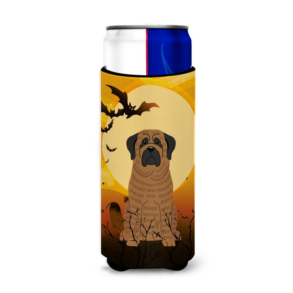 Caroline's Treasures BB4281MUK Halloween Mastiff Brindle Michelob Ultra Hugger for slim cans , Slim Can, multicolor