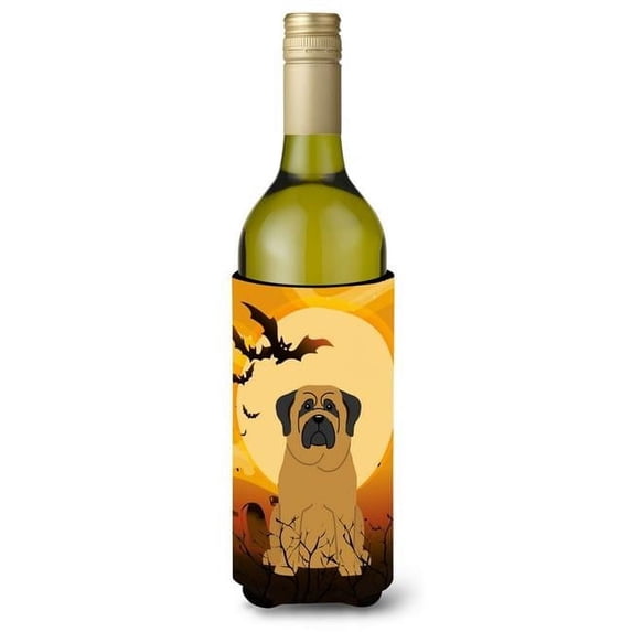 Caroline's Treasures BB4284LITERK Halloween Mastiff Wine Bottle Beverge Insulator Hugger , Wine Bottle, multicolor