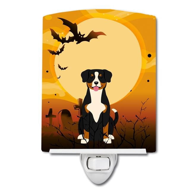Caroline's Treasures BB4304CNL Halloween Entlebucher Ceramic Night Light, 6x4x3", multicolor