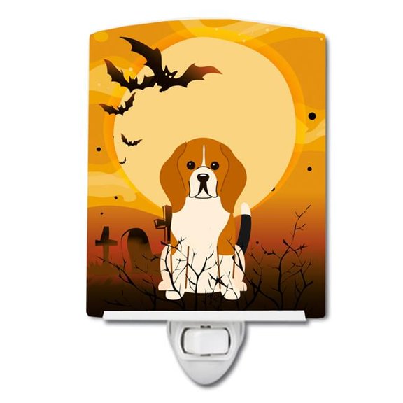 Caroline's Treasures BB4306CNL Halloween Beagle Tricolor Ceramic Night Light, 6x4x3", multicolor