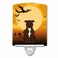 thumbnail image 1 of Halloween Staffordshire Bull Terrier Chocolate Ceramic Night Light, 1 of 2