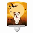 thumbnail image 1 of Caroline's Treasures BB4387CNL Halloween English Bulldog Brindle White Ceramic Night Light, 6x4x3", multicolor, 1 of 2