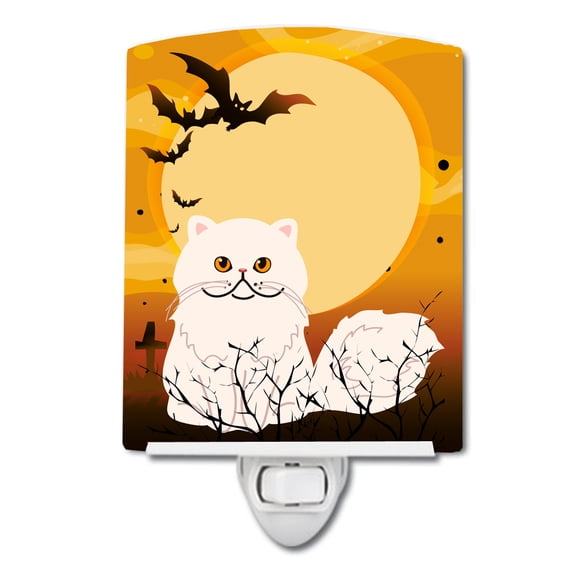 Caroline's Treasures BB4450CNL Halloween Persian Cat Ceramic Night Light, 6x4x3", multicolor