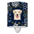 thumbnail image 1 of Caroline's Treasures BB5103CNL Blue Flowers Golden Retriever Ceramic Night Light, 6x4x3", multicolor, 1 of 2