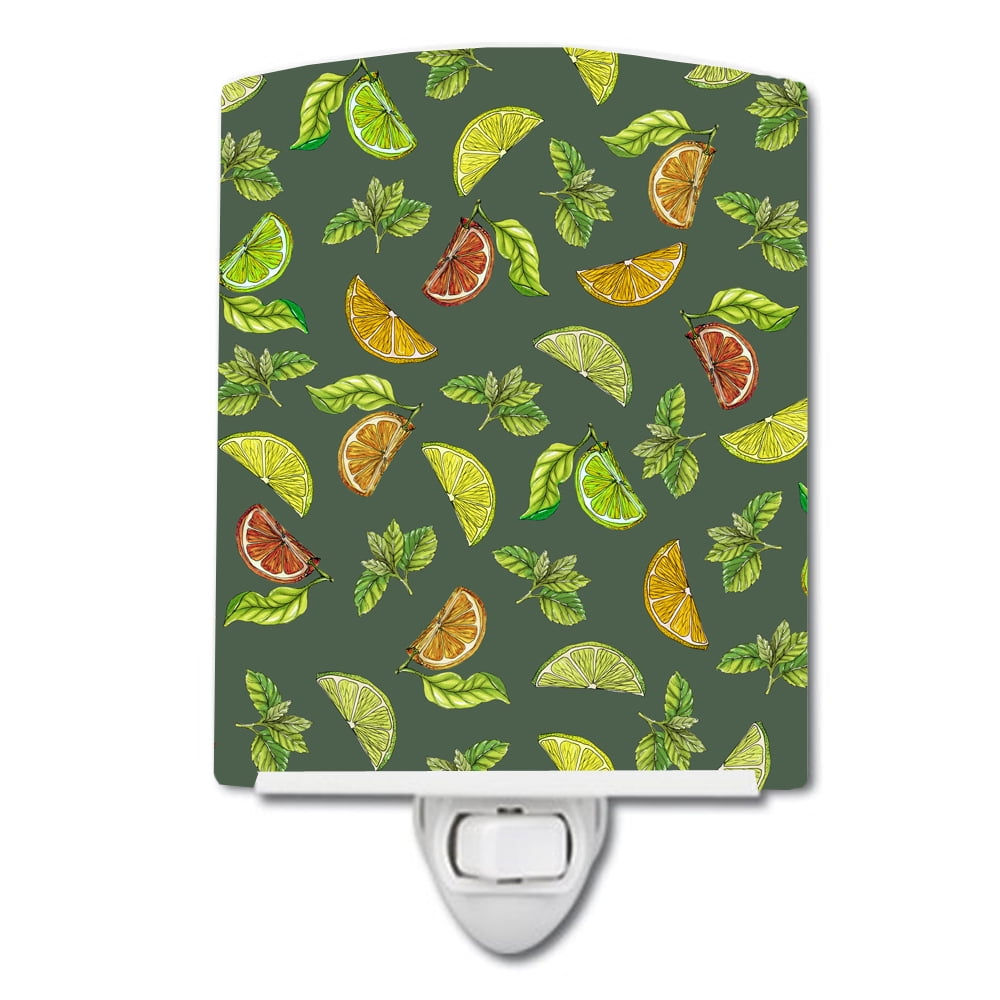 Caroline's Treasures BB5207CNL Lemons, Limes and Oranges Ceramic Night Light, 6x4x3", multicolor