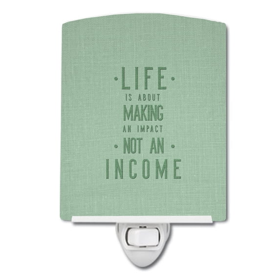 Caroline's Treasures BB5448CNL Life is Making an Impact Ceramic Night Light, 6x4x3", multicolor