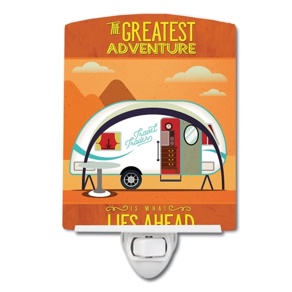 Caroline's Treasures BB5480CNL Greatest Adventure New Camper Ceramic Night Light, 6x4x3", multicolor