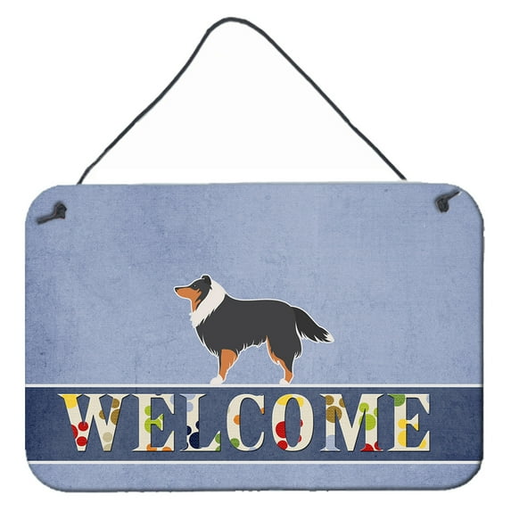 Caroline's Treasures BB5534DS812 Sheltie/Shetland Sheepdog Welcome Wall or Door Hanging Prints , 8x12, multicolor