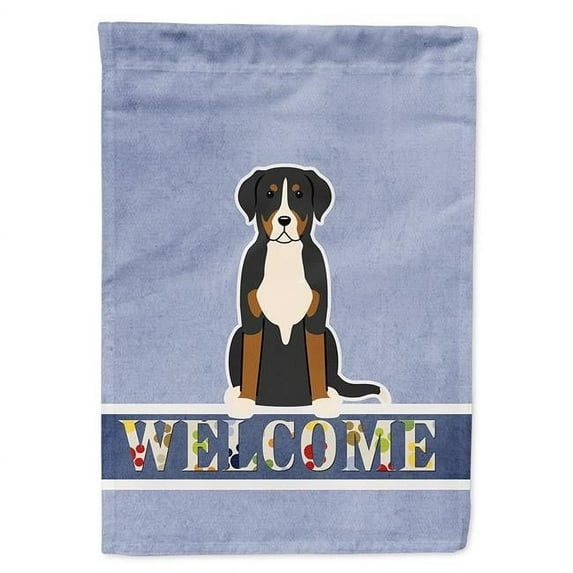 Caroline's Treasures BB5618CHF Greater Swiss Mountain Dog Welcome Flag Canvas House Size , Large, multicolor