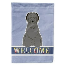 Caroline's Treasures BB5662CHF Briard Black Welcome Flag Canvas House Size , Large, multicolor