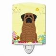 thumbnail image 1 of Caroline's Treasures BB6015CNL Easter Eggs Mastiff Brindle Ceramic Night Light, 6x4x3", multicolor, 1 of 2