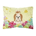 thumbnail image 1 of Caroline's Treasures BB6087PW1216 Easter Eggs Shih Tzu Red White Canvas Fabric Decorative Pillow, 12H x16W, multicolor, 1 of 3